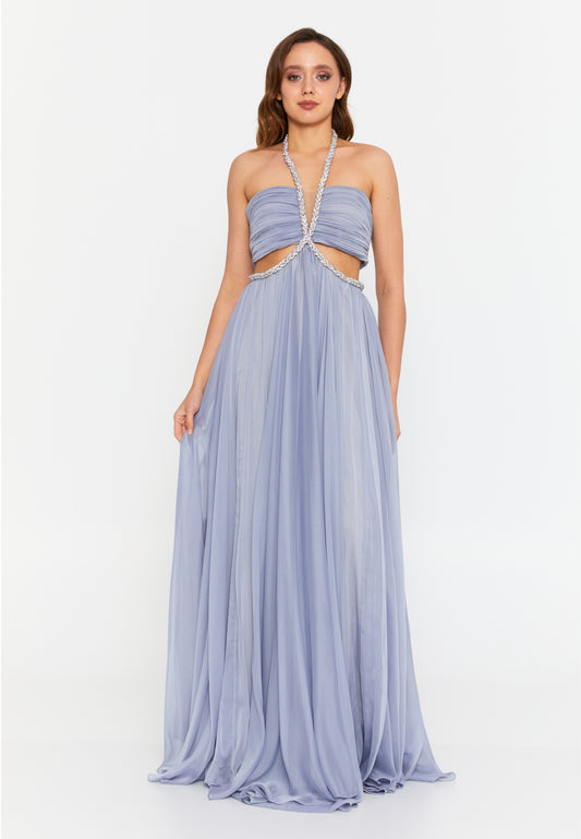 “Serene” – Sleeveless Chiffon Maxi Dress